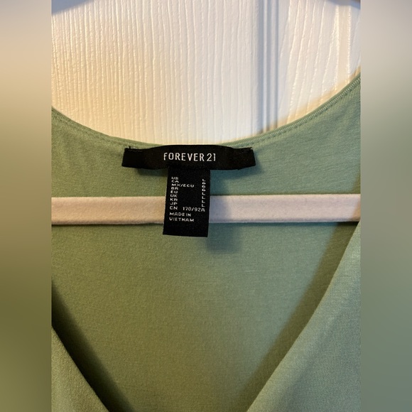 Forever 21 Sage Green Tiered Dress - Picture 8 of 9